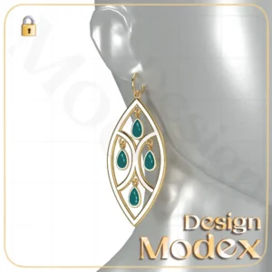 مدل سه بعدی گوشواره C12N055 برای فریلنسرهای طراحی لباس