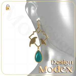 مدل سه بعدی گوشواره C12N056 برای فریلنسرهای طراحی لباس