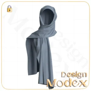 مدل سه بعدی روسری و شال C12N057 برای فریلنسرهای طراحی لباس