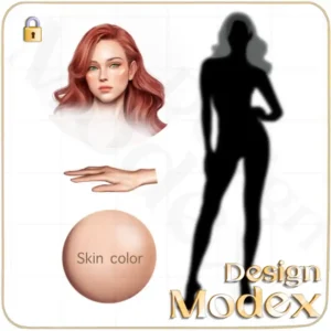 فیگور رنگی زنانه FC01FIG001 برای تصویر سازی لباس