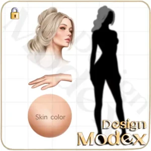 فیگور رنگی زنانه FC01FIG002 برای تصویر سازی لباس