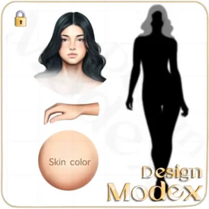 فیگور رنگی زنانه FC01FIG003 برای تصویر سازی لباس