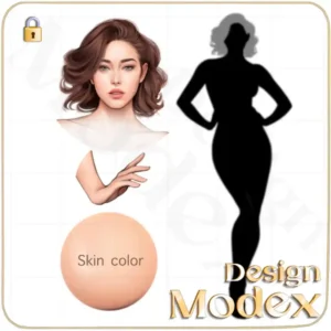 فیگور رنگی زنانه FC01FIG004 برای تصویر سازی لباس