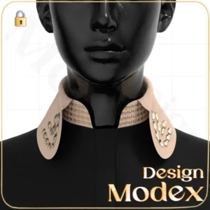 مدل سه بعدی یقه ایستاده زنانه C08N023 برای فریلنسرهای طراحی لباس