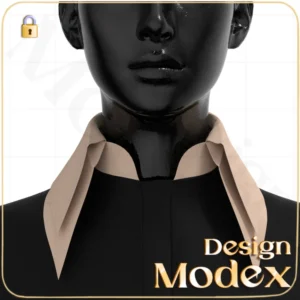 مدل سه بعدی یقه شومیز زنانه C08N017 برای فریلنسرهای طراحی لباس